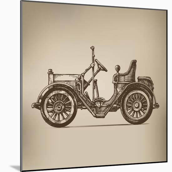 Retro Automobile-AVA Bitter-Mounted Art Print