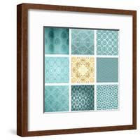 Retro Background Set-Roverto-Framed Art Print