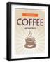 Retro Background With A Coffee Cup-annafrajtova-Framed Art Print