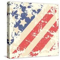 Retro Background With American Flag-Lilia-Stretched Canvas