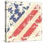 Retro Background With American Flag-Lilia-Stretched Canvas