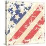 Retro Background With American Flag-Lilia-Stretched Canvas