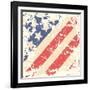 Retro Background With American Flag-Lilia-Framed Art Print