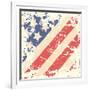 Retro Background With American Flag-Lilia-Framed Art Print