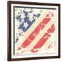 Retro Background With American Flag-Lilia-Framed Art Print