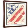 Retro Background With American Flag-Lilia-Framed Art Print