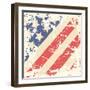 Retro Background With American Flag-Lilia-Framed Art Print