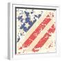 Retro Background With American Flag-Lilia-Framed Art Print