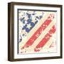 Retro Background With American Flag-Lilia-Framed Art Print