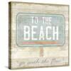 Retro Bay - Sand-Clara Wells-Stretched Canvas