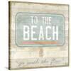 Retro Bay - Sand-Clara Wells-Stretched Canvas