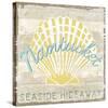 Retro Bay - Shell-Clara Wells-Stretched Canvas