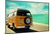 Retro Beach Van-Janis Lacis-Mounted Photographic Print