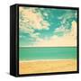 Retro Beach-Andrekart Photography-Framed Stretched Canvas