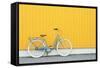 Retro Bicycle near Yellow Wall Outdoors-Africa Studio-Framed Stretched Canvas