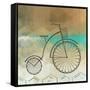 Retro Bicycle On A Color Background-epic44-Framed Stretched Canvas