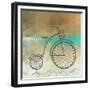 Retro Bicycle On A Color Background-epic44-Framed Premium Giclee Print