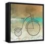 Retro Bicycle On A Color Background-epic44-Framed Stretched Canvas