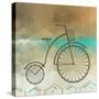 Retro Bicycle On A Color Background-epic44-Stretched Canvas