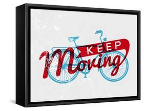 Retro Bike Concept Typography-cienpies-Framed Stretched Canvas