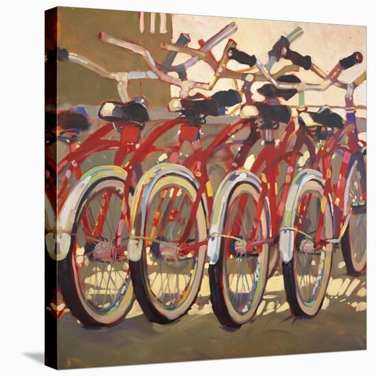 Retro Bikes-Darrell Hill-Stretched Canvas