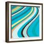 Retro Blue Wave-null-Framed Giclee Print