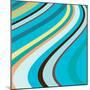 Retro Blue Wave-null-Mounted Giclee Print