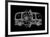 Retro Bus with Surf Boards in Zentangle Style. Hand Drawn Illustration.-Handini_Atmodiwiryo-Framed Art Print