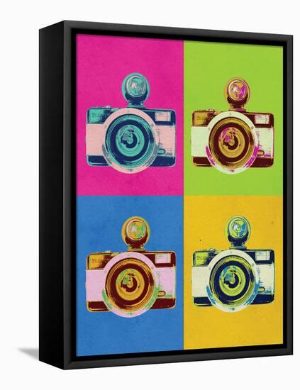 Retro Camera Pop Art Poster-null-Framed Stretched Canvas