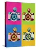 Retro Camera Pop Art Poster-null-Stretched Canvas