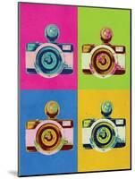 Retro Camera Pop Art Poster-null-Mounted Poster