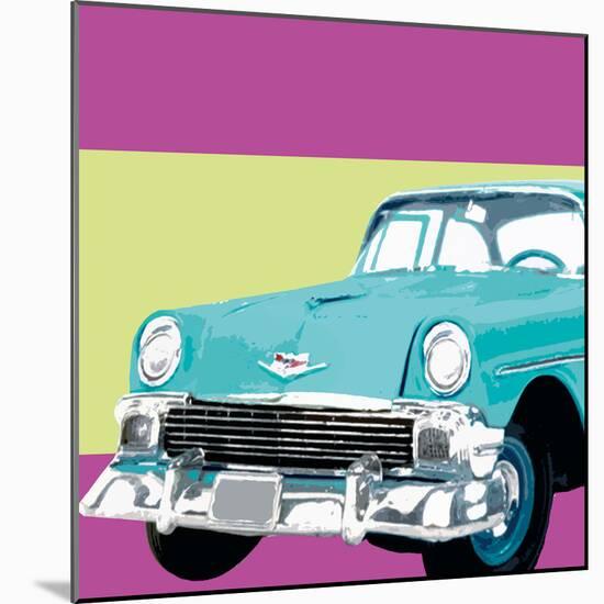 Retro Car II-Linda Wood-Mounted Giclee Print