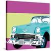 Retro Car II-Linda Wood-Stretched Canvas