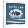 Retro Car Old Vintage Grunge Poster-UVAconcept-Framed Art Print