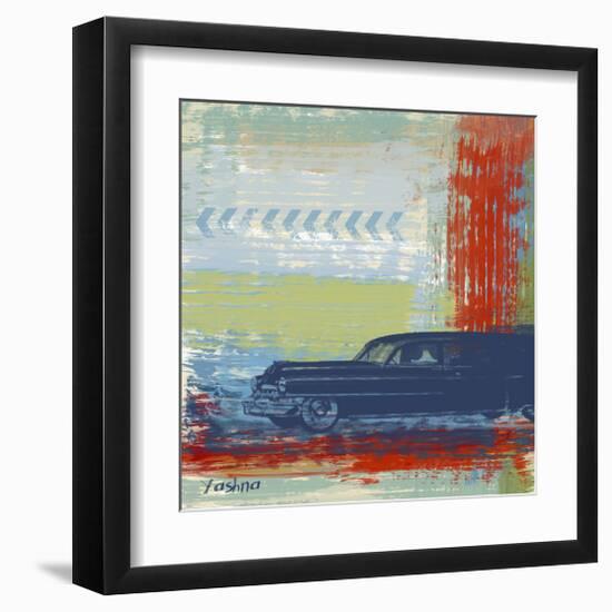 Retro Car-Yashna-Framed Art Print