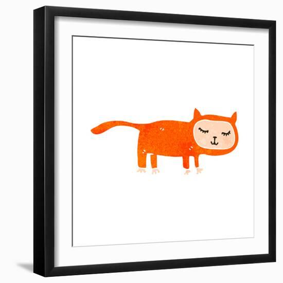 Retro Cartoon Cat Costume-lineartestpilot-Framed Premium Giclee Print
