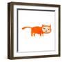 Retro Cartoon Cat Costume-lineartestpilot-Framed Art Print