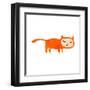 Retro Cartoon Cat Costume-lineartestpilot-Framed Art Print