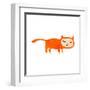 Retro Cartoon Cat Costume-lineartestpilot-Framed Art Print