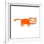 Retro Cartoon Cat Costume-lineartestpilot-Framed Art Print