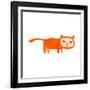 Retro Cartoon Cat Costume-lineartestpilot-Framed Art Print