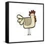 Retro Cartoon Chicken-lineartestpilot-Framed Stretched Canvas