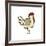 Retro Cartoon Chicken-lineartestpilot-Framed Art Print