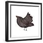 Retro Cartoon Crow-lineartestpilot-Framed Art Print