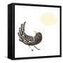 Retro Cartoon Crow-lineartestpilot-Framed Stretched Canvas