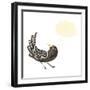 Retro Cartoon Crow-lineartestpilot-Framed Art Print