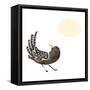 Retro Cartoon Crow-lineartestpilot-Framed Stretched Canvas