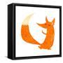 Retro Cartoon Cute Fox-lineartestpilot-Framed Stretched Canvas