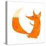 Retro Cartoon Cute Fox-lineartestpilot-Stretched Canvas