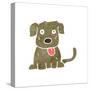 Retro Cartoon Dog-lineartestpilot-Stretched Canvas